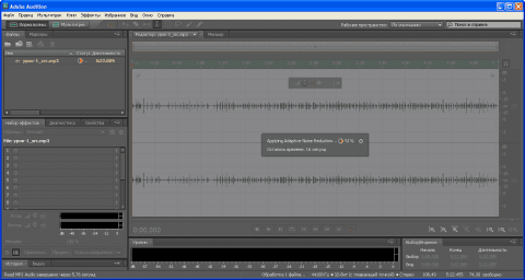 Применяется фильтр в Adobe Audition для убирания шума микрофона в mp3 файле - 6