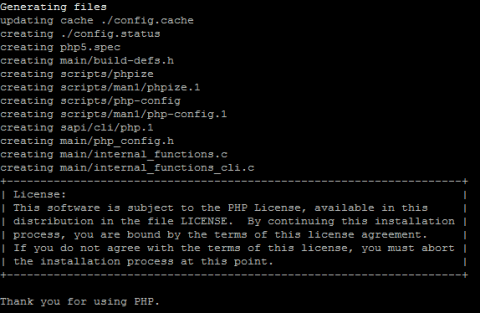 Запускаем конфигурирование устанавливаемого языка PHP 5.2.17