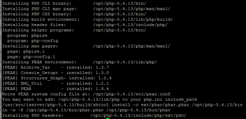 Установили язык PHP 5.4.13 в Debian Squeeze для ISPConfig