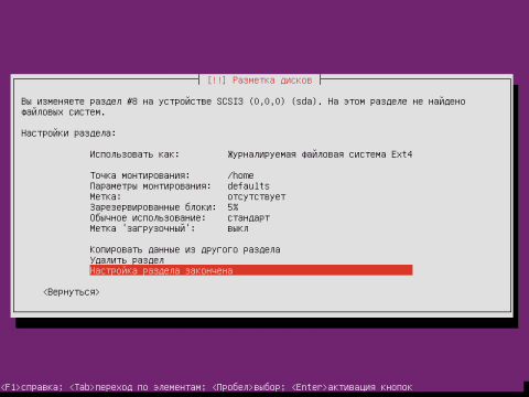 Установка сервера Ubuntu 14.04 LTS Server - разметка диска - 48