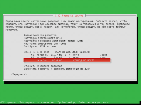 Установка Active Directory на Linux используя Zentual, разбивка винчестера - 44