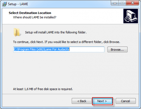 Установка перекодировщика Lame в Windows - 5