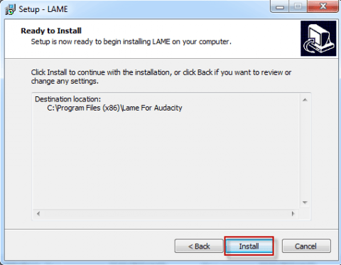 Установка перекодировщика Lame в Windows - 6