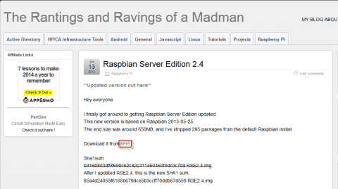 Скачиваем Raspbian Server Edition 2.4 на Debian 7 Wheezy - 1