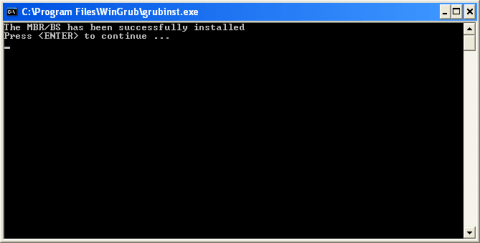 Устанавливаем программу - загрузчик Grub на flash диск, подтверждение