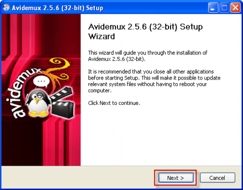 Установка Avidemux 2.5 в Windows