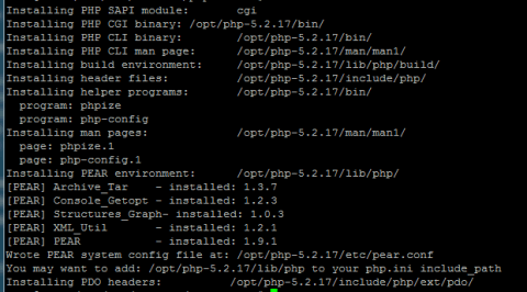 Установили язык PHP 5.2.17 в Debian Squeeze для ISPConfig