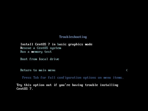 Установка на сервер CentOS 7, второе окно инсталятора - 2