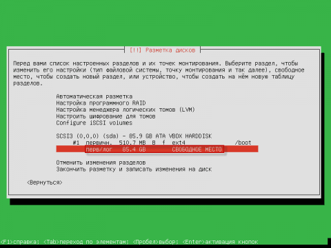 Установка Active Directory на Linux используя Zentual, разбивка винчестера - 36