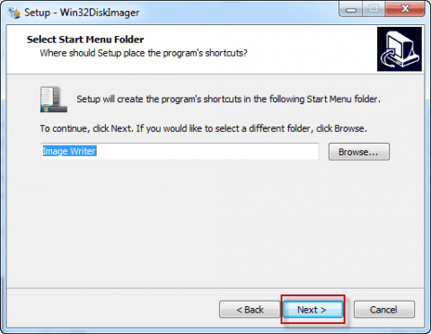 Устанавливаем программу win32diskimager в Windows - 7