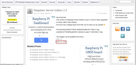 Скачиваем дистрибутив Raspbian Server Edition 2.5 основанном на Debian 8 Jessie - 1