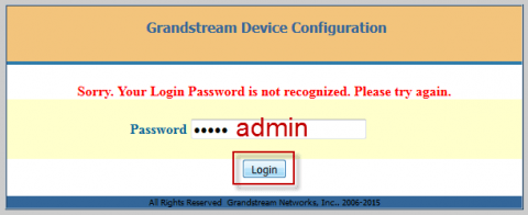 Вход в веб интерфейс базы телефона Grandstream DP715